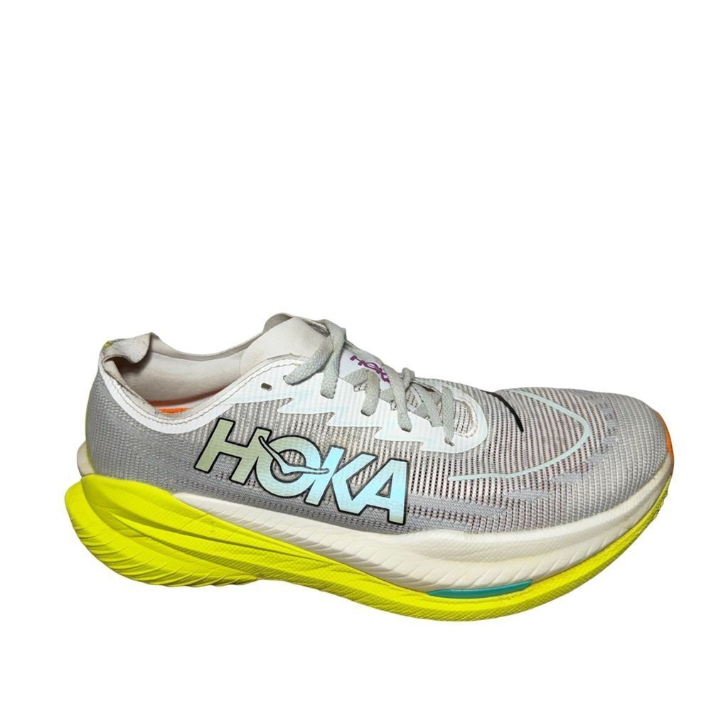 Hoka Men’s Gray and Neon Yellow Athletic Shoes size 10.5 D